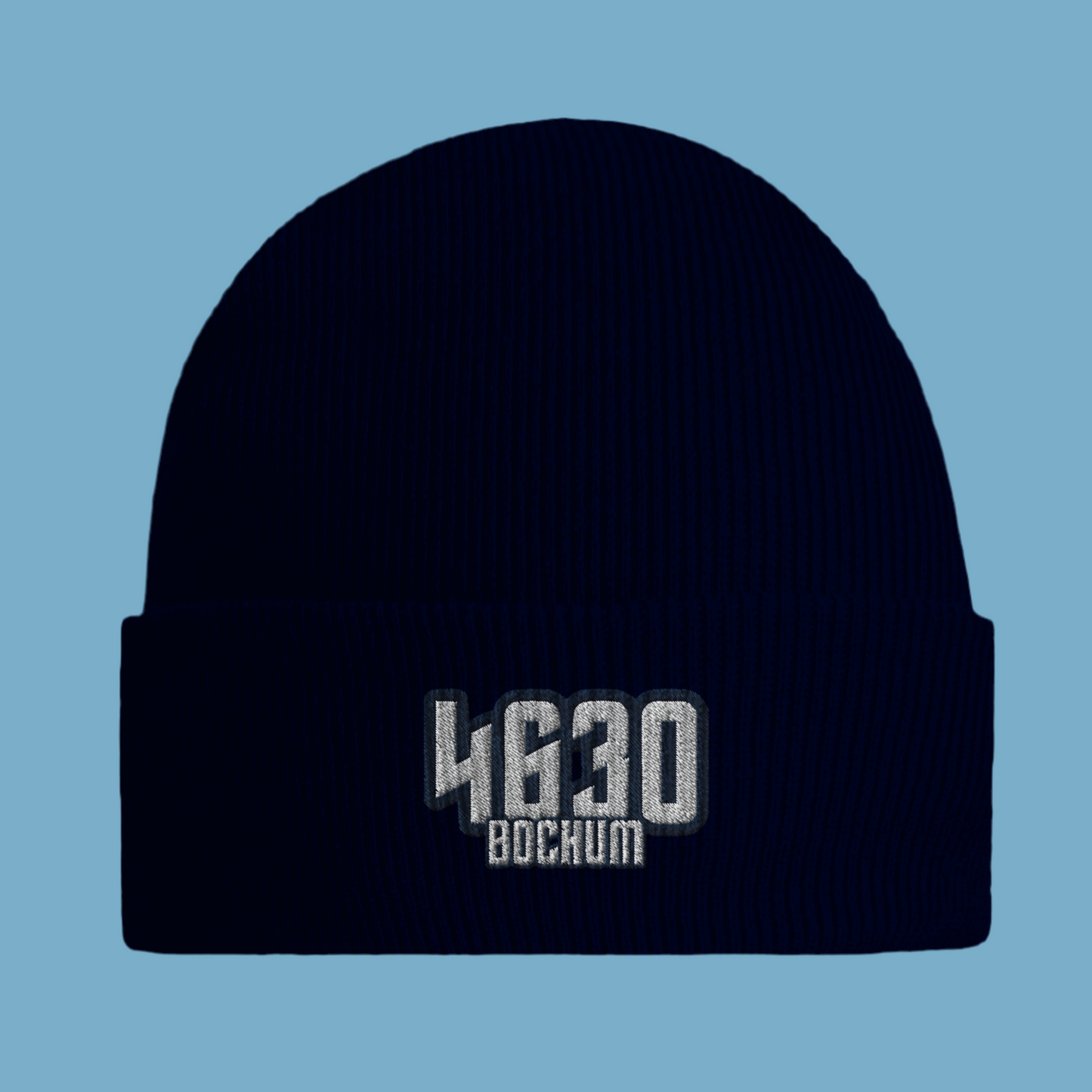 Umgeschlagene Beanie "4630 Bochum"