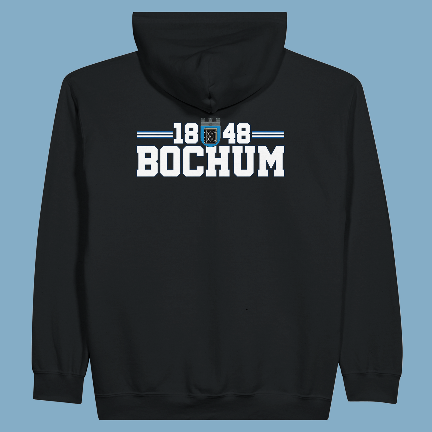 Unisex Kapuzen-Zip-Hoodie "1848 Bochum Streifen"