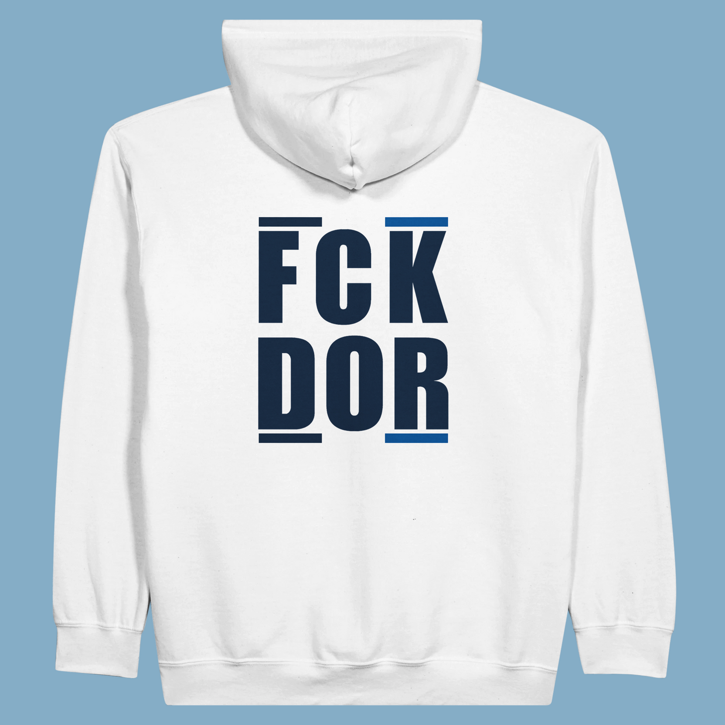 Unisex Kapuzen-Zip-Hoodie "FCK DOR"