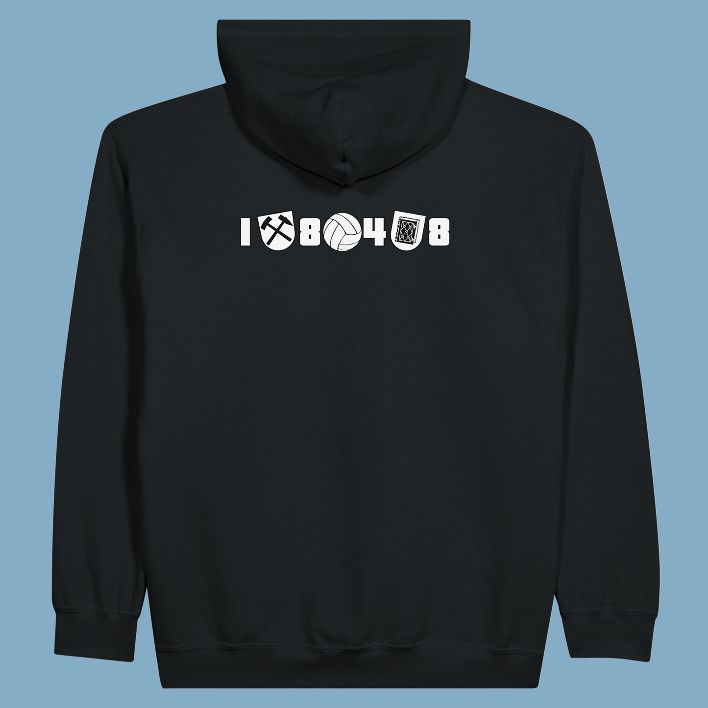 Unisex Kapuzen-Zip-Hoodie "Ruhrpott, Verein, Stadt" (Beidseitig bedruckt)