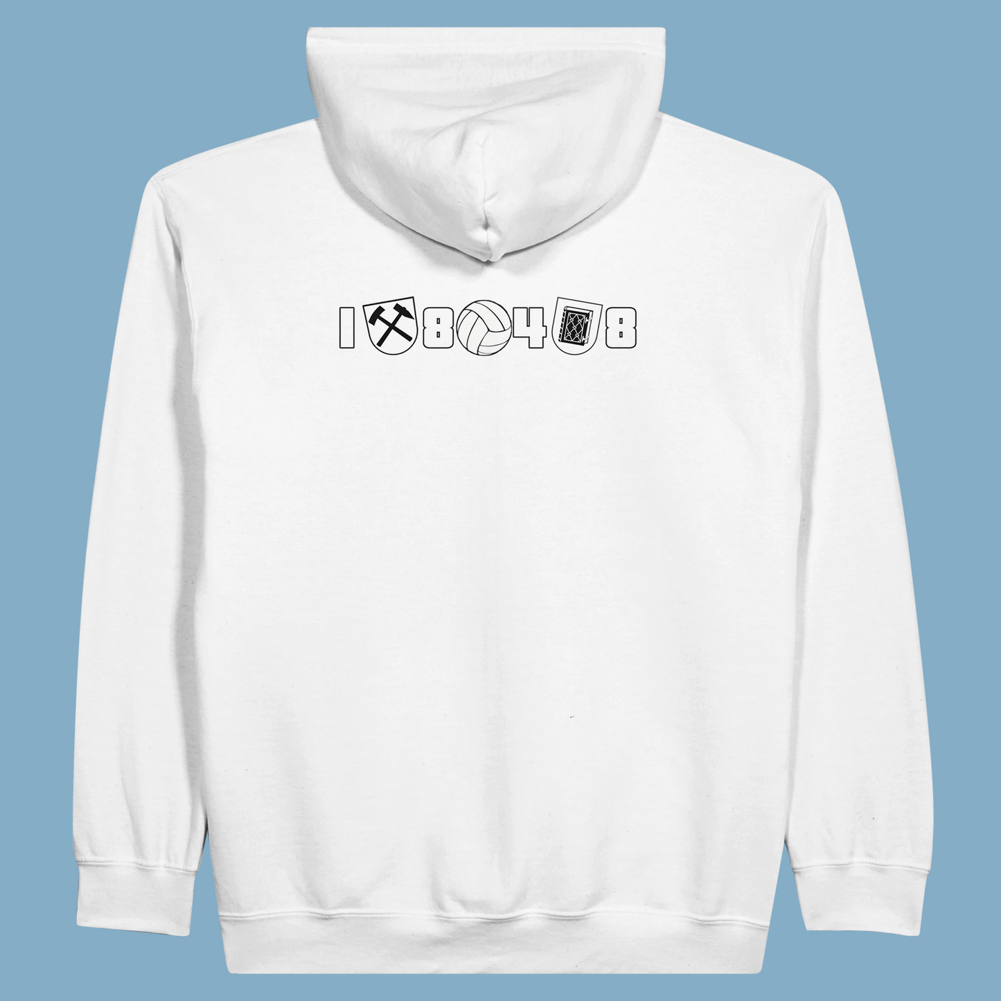 Unisex Kapuzen-Zip-Hoodie "Ruhrpott, Verein, Stadt" (Beidseitig bedruckt)