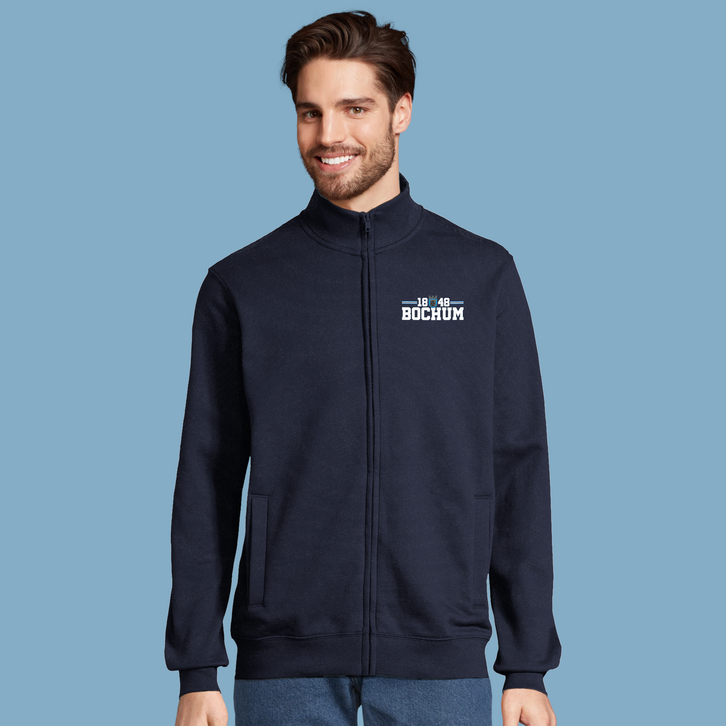 Unisex Sweatjacke "1848 Bochum Streifen"