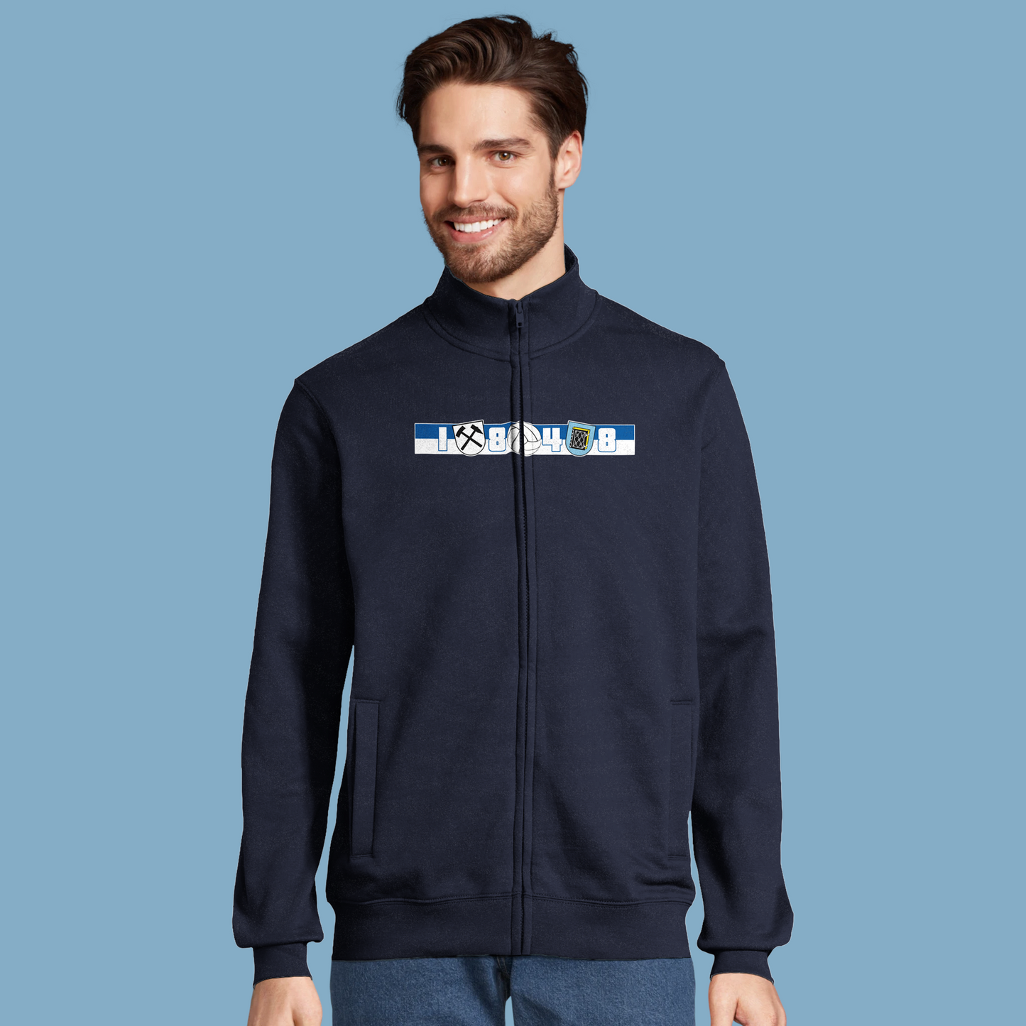 Unisex Sweatjacke "Region, Stadt, Verein"