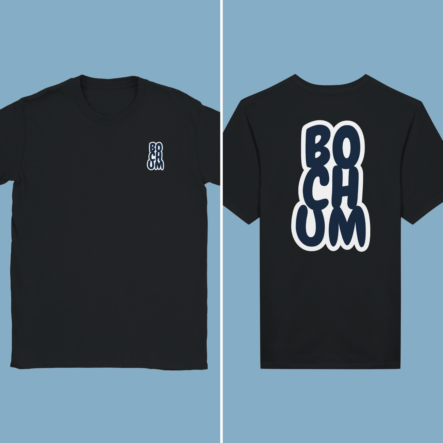 Unisex T-Shirt "Bochum Cartoon Rück/Beidseitig"