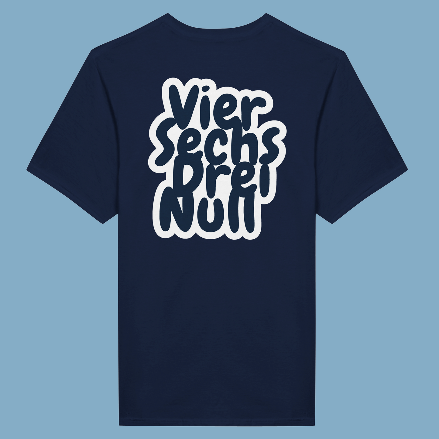 Unisex T-Shirt "Viersechsdreinull Cartoon Rück/Beidseitig"