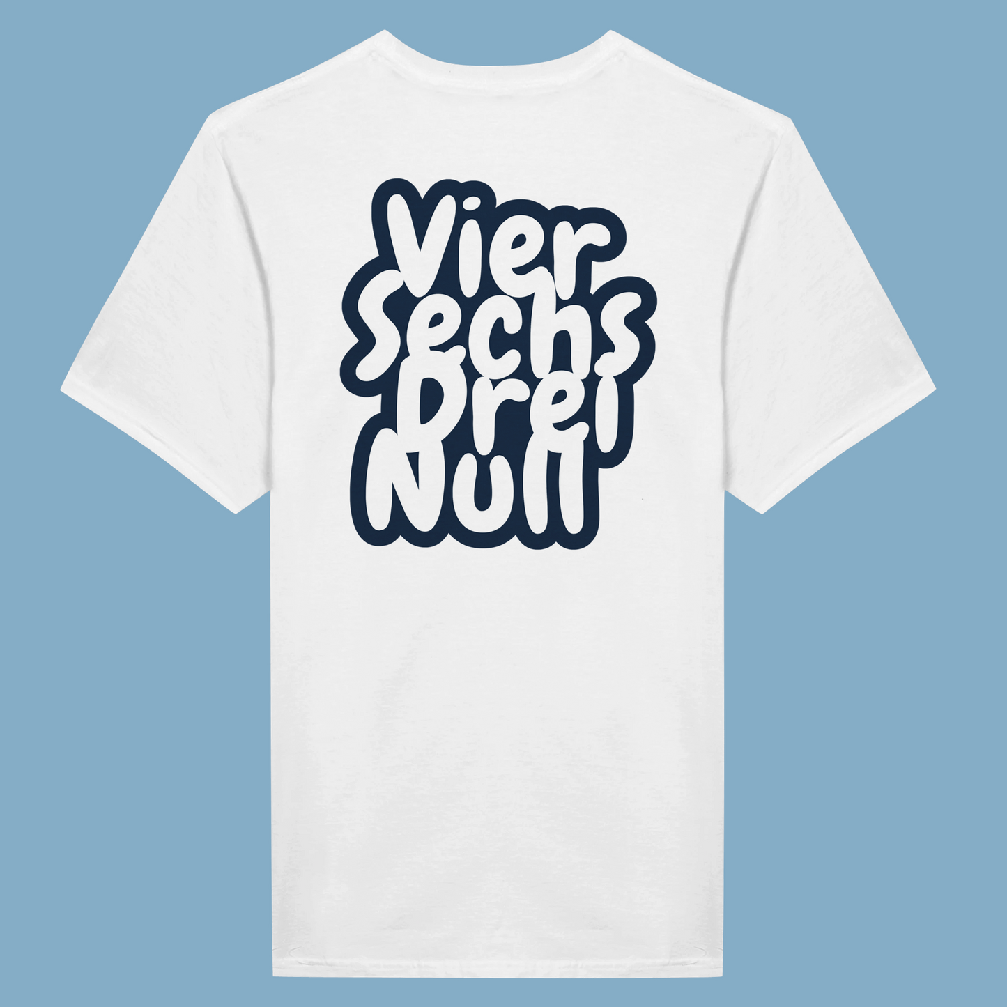 Unisex T-Shirt "Viersechsdreinull Cartoon Rück/Beidseitig"