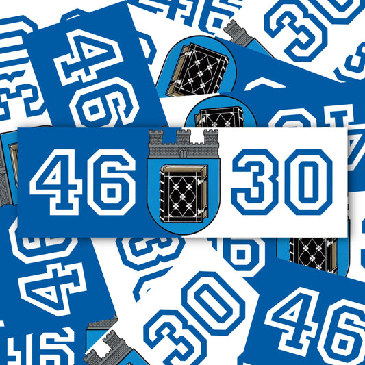 Aufkleber "4630 Blau/Weiß"