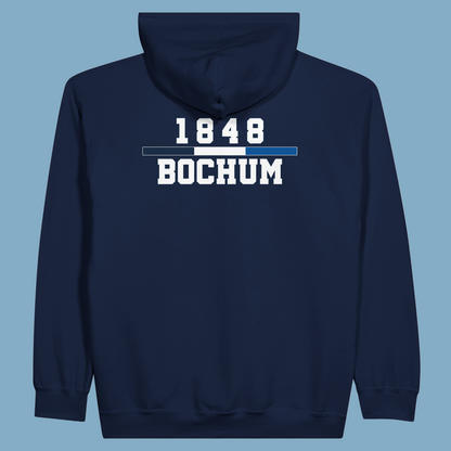 Unisex Kapuzen-Zip-Hoodie "1848 Bochum Linie"