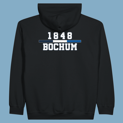 Unisex Kapuzen-Zip-Hoodie "1848 Bochum Linie"
