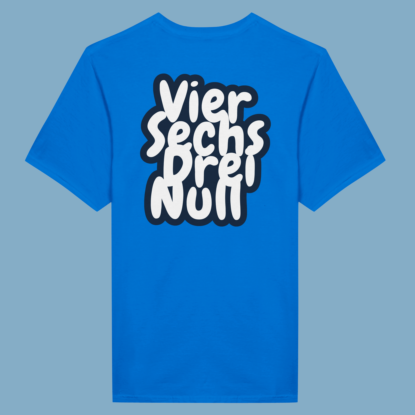 Unisex T-Shirt "Viersechsdreinull Cartoon Rück/Beidseitig"