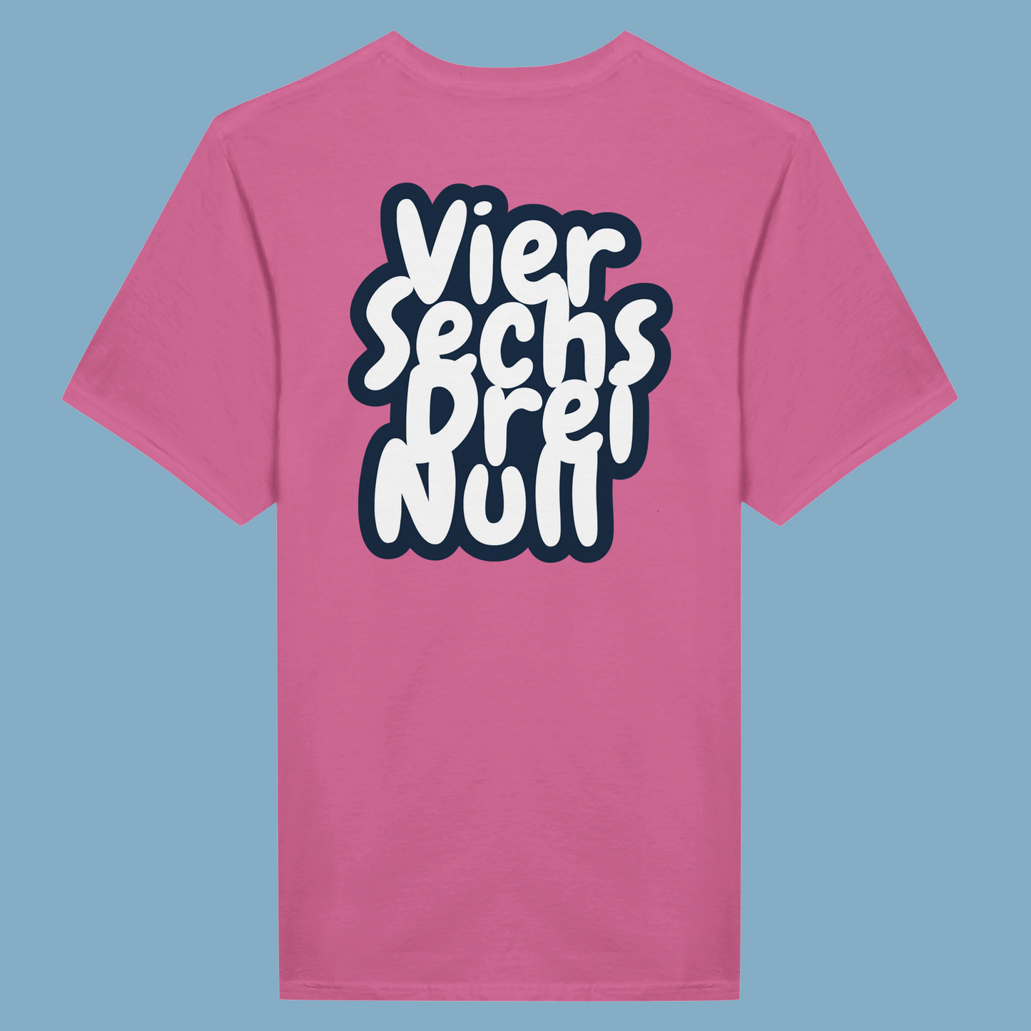 Unisex T-Shirt "Viersechsdreinull Cartoon Rück/Beidseitig"