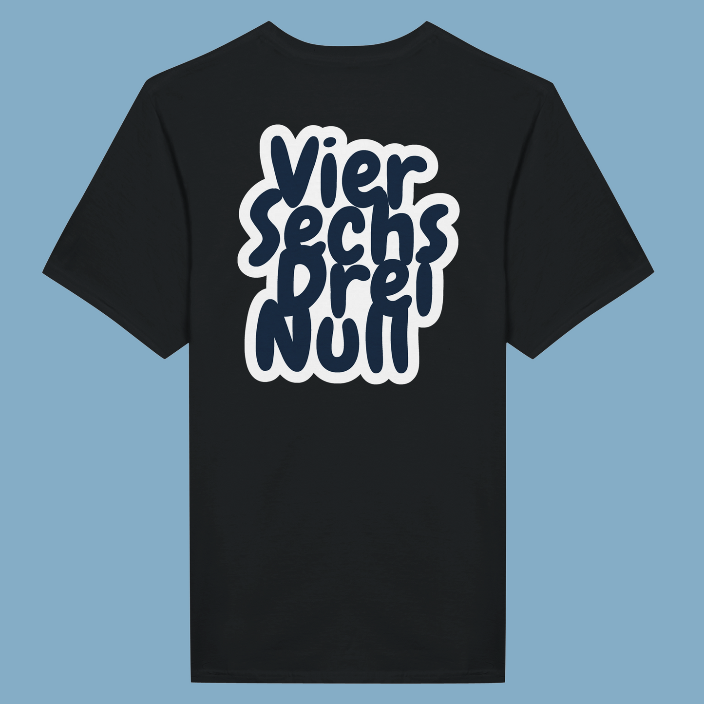 Unisex T-Shirt "Viersechsdreinull Cartoon Rück/Beidseitig"