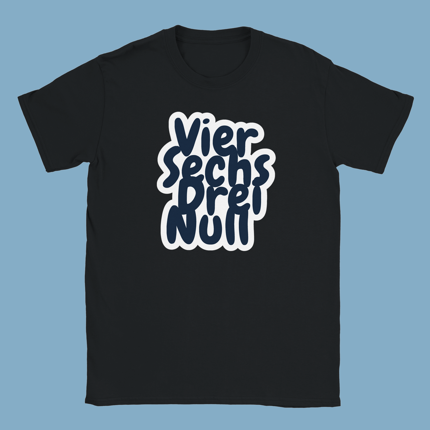Unisex T-Shirt "Viersechsdreinull Cartoon Vorderseite"